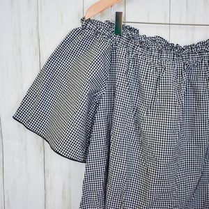 Lane Bryant Tops - Lane Bryant Gingham Off Shoulder Top F17 Lane Bryant Tops - Lane Bryant Gingham Off Shoulder Top F17